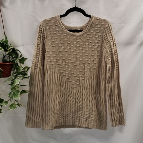 41 Hawthorn Tops - Oatmeal Cozy Textured Sweater